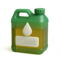Simple 3D Render of Biofuel Container with Transparent Liquid png