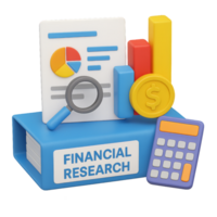 Colorful 3D Financial Analysis Tools for Research and Strategy Planning png