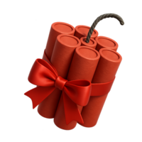 Colorful Firecracker Bundle with Ribbon and Fuse for Celebrations png