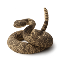 Realistic 3D Model of a Coiled Rattlesnake Ready for Artwork png