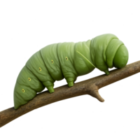 Caterpillar Transformation Moment on a Branch in Natural Setting png