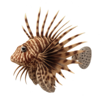 Realistic 3D Representation of a Lionfish for Display Purposes png
