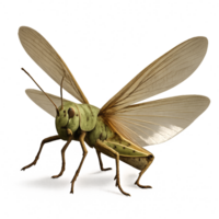 3D Digital Representation of a Locust Ready to Swarm in Nature png