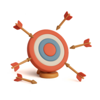 Missed Target with Arrows Surrounding Chaos in Simple Design png