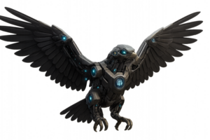 Advanced Robotic Eagle with High-Tech Features and Futuristic Design png