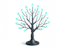 Futuristic Robotic Tree with Glowing Leaves in Modern Design png
