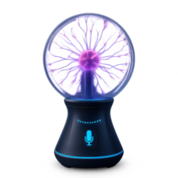Futuristic Plasma Lamp with Colorful Energy Display and Design png