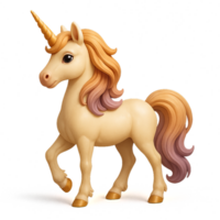 Majestic 3D Unicorn in a Simple and Elegant Design png