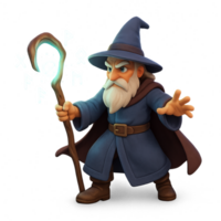 Mago fundição uma soletrar dentro uma fantasia configuração com mágico efeitos png