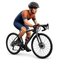 3D Cyclist in Action, Dynamic Graphic Composition for Illustration png