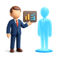 Engaging Holographic Business Presentation with Graphic Elements png
