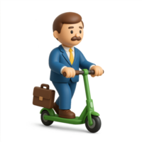 Eco-Friendly Commute with Simple Design and Professional Character png