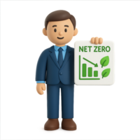 Simple Business Icon Representing Sustainable Practices and Net Zero Goals png