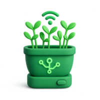 Smart Pot with Futuristic Design for Modern Indoor Gardening png