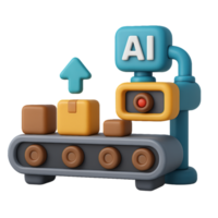Simple AI Conveyor System for Efficient Package Handling png