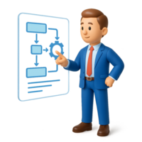 Business Workflow Monitor with Simple Composition in Modern Design png