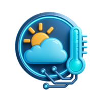 The weather icon with a thermometer and cloud png