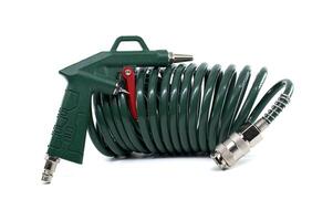 Coiled Air Compressor Hose with Blower Gun for Industrial Applications photo