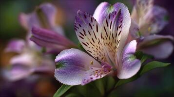 Bright blooming flower with rich background photo