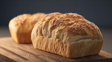 Artisan bread photography image showing soft inside and crunchy crust photo