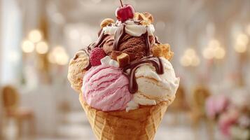 Dessert image photo with soft detail and sprinkles