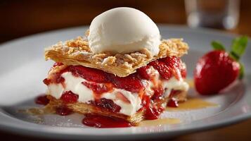 Realistic textured dessert photo with sharpness