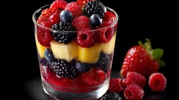 Delicious dessert photo in crisp focus
