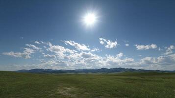 Photorealistic summer scenery with sharp textures photo