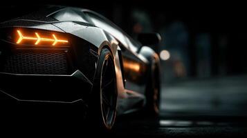 Sleek modern design car in photoreal light photo