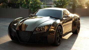 High-end automotive design in real world photo