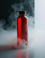 Glowing Red Bottle Fog Surrounding photo