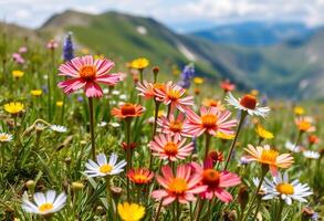 Wildflower Garden with Trees photo