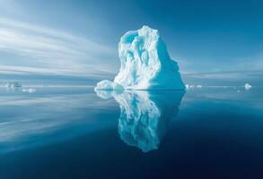 Single Iceberg in Deep Ocean photo