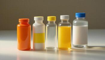 Ampoule Product Bottles on Shelf photo