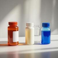 Transparent Serum Bottles in Arrangement photo