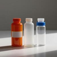 Color Vials in Highlighted Studio Light photo