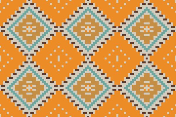 Tribal Korean Traditional Pattern Fabricfolk Embroidery, Aztec Geometric Ornament Print. Design for Carpet, Wallpaper, Clothing, Wrapping, Fabric