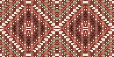 Zigzag Ikat Pattern Meaningfolk Embroidery, Aztec Geometric Ornament Print. Design for Carpet, Wallpaper, Clothing, Wrapping, Fabric vector