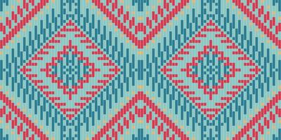 Abstract Ethnic Arabic Paper Patternfolk Embroidery, Aztec Geometric Ornament Print. Design for Carpet, Wallpaper, Clothing, Wrapping, Fabric vector