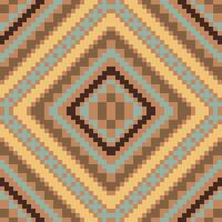 Aztec Pixel Abstract Geometric Pattern Backgroundfolk Embroidery, Aztec Geometric Ornament Print. Design for Carpet, Wallpaper, Clothing, Wrapping, Fabric vector