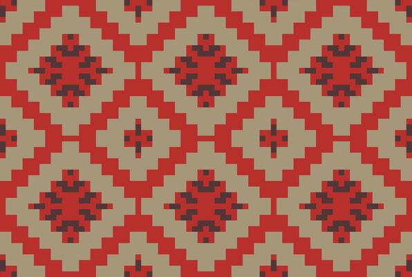 Zigzag Abstract Geometric Pattern With Stripes Linesfolk Embroidery, Aztec Geometric Ornament Print. Design for Carpet, Wallpaper, Clothing, Wrapping, Fabric