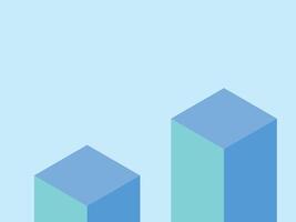 A 3D isometric bar background illustration vector