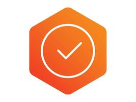 Gradient abstract verification icon flat design vector