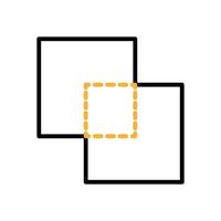 Two color pathfinder tool Graphics design icon flat design vector