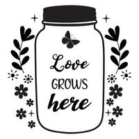 Retro Canning Jar Illustration Vintage Design vector