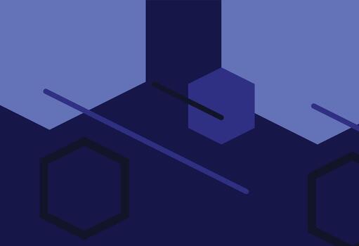 Sharp Edge Composition in Bold Color Palette vector