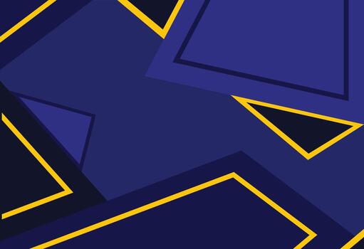 un azul y amarillo resumen antecedentes con triangulos, plano diseño con geométrico estratificación vector