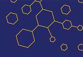 Abstract Corporate Blocks with Bold Angles, Symmetric Modern Design with Urban Feel, A blue background with yellow hexagons vector