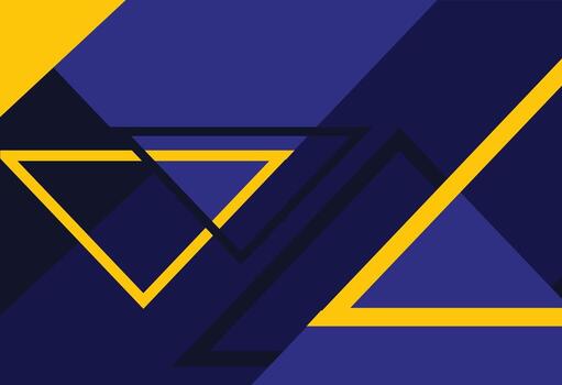 Navy Background with Dynamic Yellow Cuts, A blue and yellow background with triangles vector