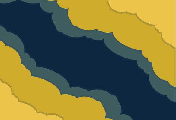 Bold Abstract Cloud Design Blue Yellow
